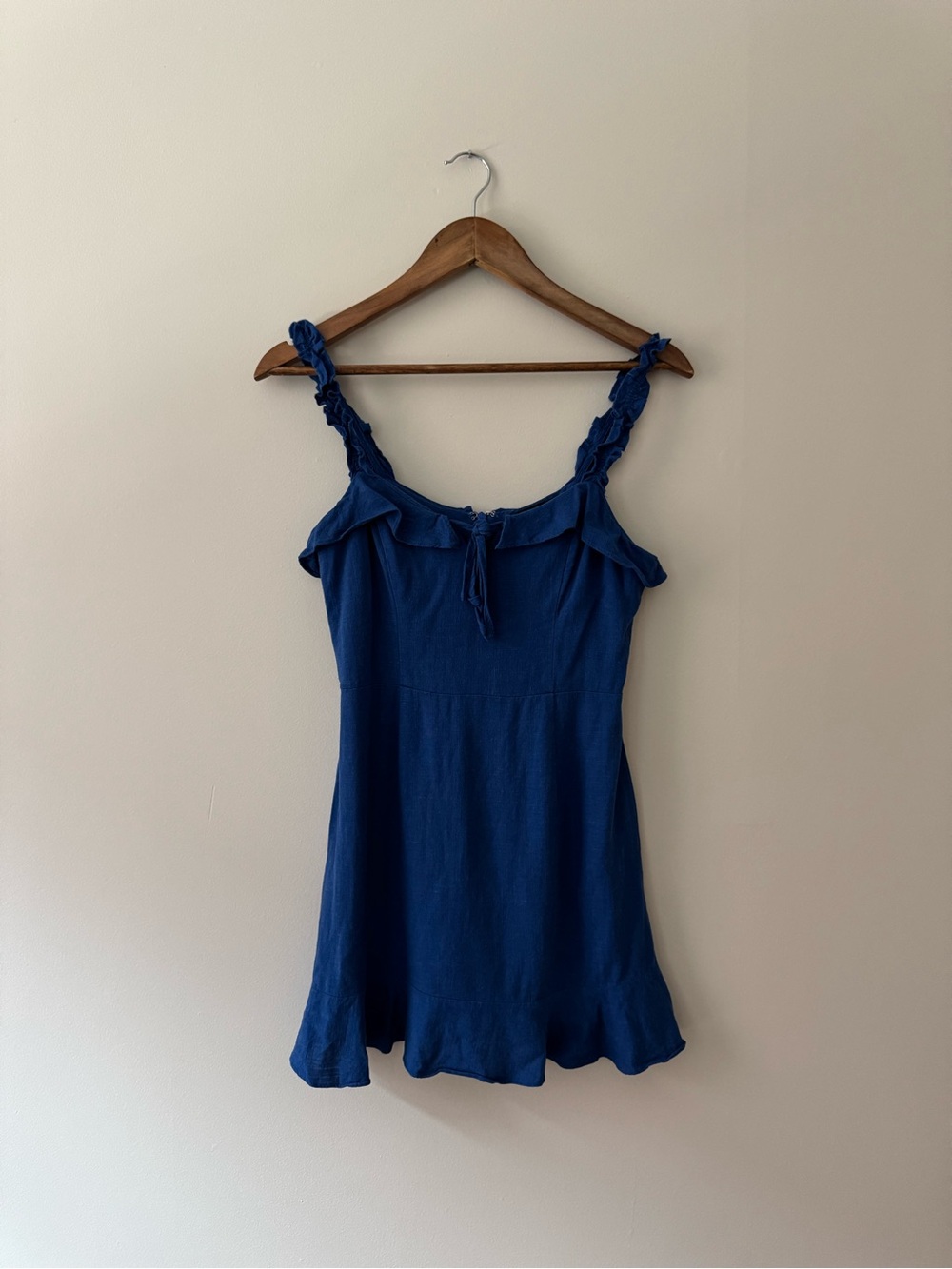 LULUS Days Like This Royal Blue Sleeveless Ruffled Mini Dress S - Picture 2 of 13